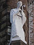 Absis de la Sagrada Familia - Sant Benet obra de l’escultor Manuel Cusachs