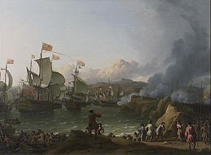 Archivo:Bakhuizen, Battle of Vigo Bay