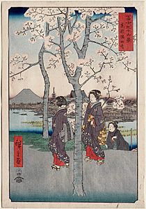Cherry-Blossom-Utagawa-Hiroshige-36-Views-of-Mount Fuji-Series-7