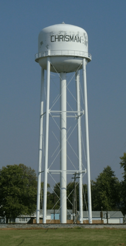 Chrisman Illinois water tower.png