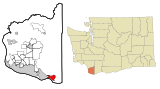 Clark County Washington Incorporated and Unincorporated areas Washougal Highlighted.svg