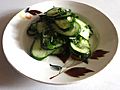 Cucumber salad green onions dill
