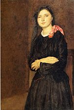 Dorelia in a Black Dress by Gwen John (1903-4)