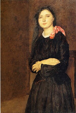 Archivo:Dorelia in a Black Dress by Gwen John (1903-4)
