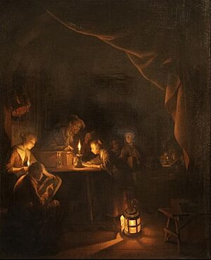 Archivo:Dou, Gerard - The Night School hi res - c. 1660
