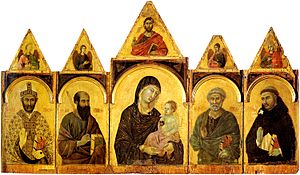 Archivo:Duccio The-Madonna-and-Child-with-Saints-138