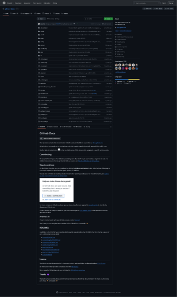 Github Docs repository screenshot