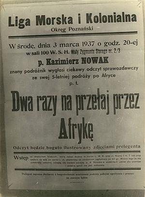 Archivo:Kazimierz Nowak-poster about his lecture
