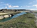 Las aguas del canal de Tauste hacia Aragón dejando a la izquierda las tierras de la Torrre de Leoz
