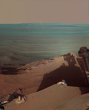 Archivo:Late Afternoon Shadows at Endeavour Crater on Mars