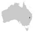 Litoria piperata distribution