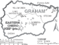 Map of Graham County North Carolina With Municipal and Township Labels