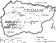 Archivo:Map of Graham County North Carolina With Municipal and Township Labels