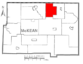 Map of McKean County Highlighting Otto Township