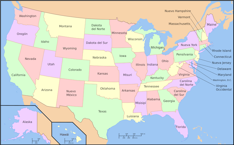 Map of USA with state names es.svg