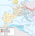 Mapa Imperio Occidental (migración año 406)