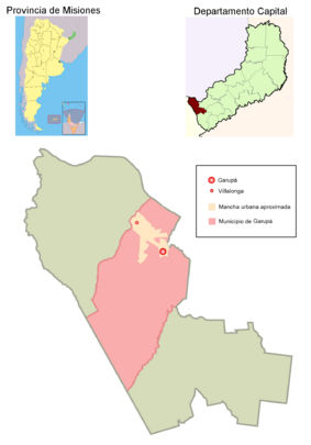 Municipio Garupá en departamento Capital