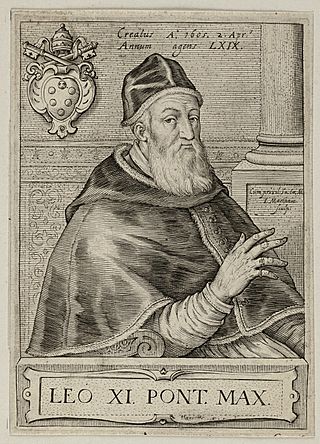 Portret van paus Leo XI Alessandro Ottaviano de' Medici . NL-HlmNHA 1477 53010831.JPG