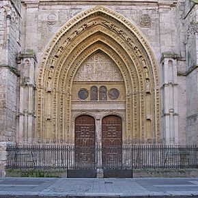 Archivo:Puerta de San Juan. Catedral de Palencia
