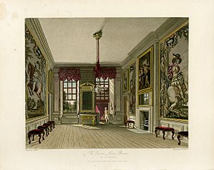 Archivo:Queen's Levee Room, St James's Palace, from Pyne's Royal Residences, 1819 - panteek pyn102-461