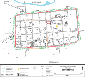 Archivo:Roman Colchester Street Plan