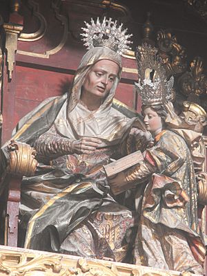 Archivo:Santa Ana y la Virgen Niña. Retablo mayor de San Dionisio de Jerez