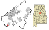 Shelby County Alabama Incorporated and Unincorporated areas Wilton Highlighted.svg