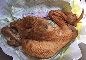 Archivo:Single Dezhou braised chicken wrapped in paper (20170115132902)