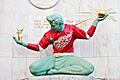 Spirit of Detroit with jersey