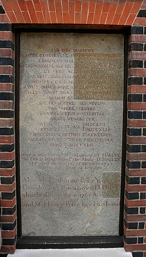 Archivo:Tombstone of Edmond Halley