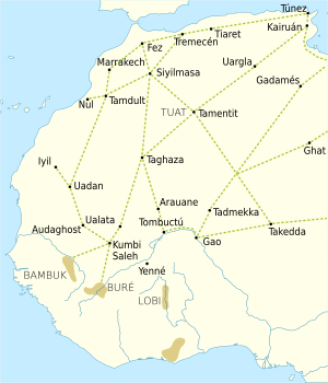 Archivo:Trans-Saharan routes early-es