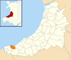 Wales Ceredigion Community Aberporth map.svg