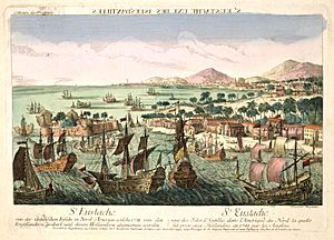 Archivo:Île de Saint Eustache en 1781 (haute résolution)