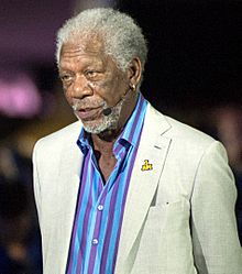 Academy Award-winning actor Morgan Freeman narrates for the opening ceremony (26904746425) (cropped).jpg