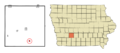 Adair County Iowa Incorporated and Unincorporated areas Orient Highlighted