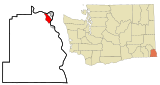 Asotin County Washington Incorporated and Unincorporated areas Clarkston Heights-Vineland Highlighted.svg