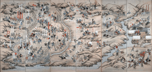 Archivo:Battle-of-Nagashino-Map-Folding-Screen-1575