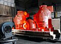 Castings fresh from the heat treatment furnace