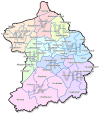 Map of the Districts and Boroughs of Essen