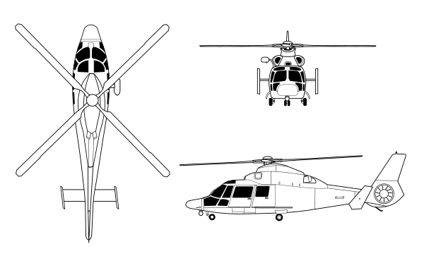 Archivo:Eurocopter MH-65 Dolphin orthographical image
