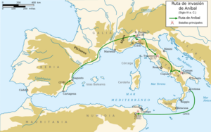 Archivo:Hannibal route of invasion-es