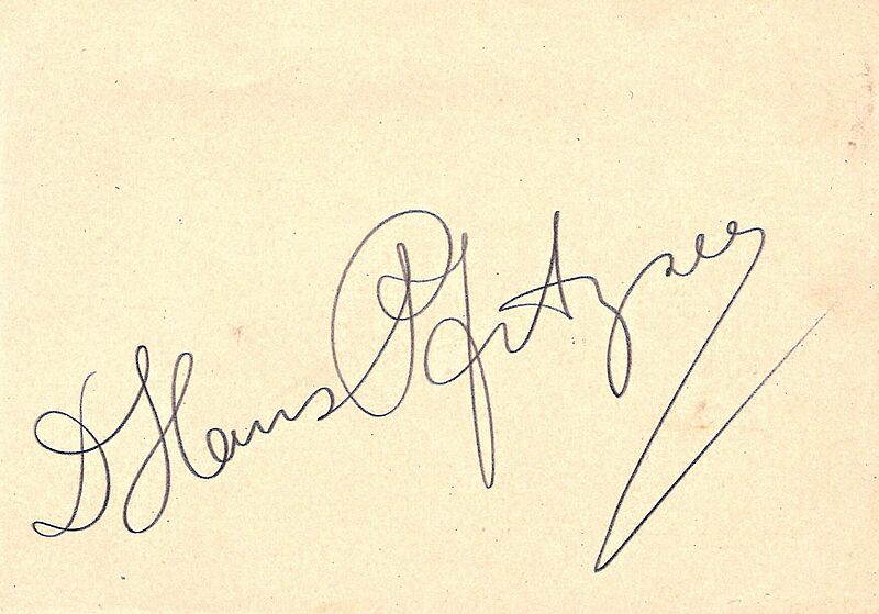 Hans Pfitzner Signatur