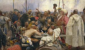 Archivo:Ilja Jefimowitsch Repin - Reply of the Zaporozhian Cossacks - Yorck