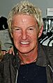 Kevin Cronin backstage at Rock of Ages off-Broadway musical