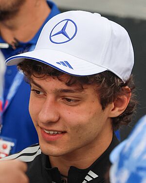 Kimi Antonelli at the Melbourne Walk during the 2026 Australian Grand Prix (028A7923) cropped.jpg