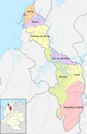 Archivo:Mapa de Bolívar (subregiones)