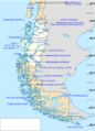 Mapa general de la Patagonia