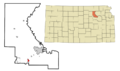 Riley County Kansas Incorporated and Unincorporated areas Ogden Highlighted