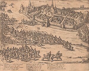 Schlacht bei Werl 1586, Martin Schenk von Nideggen, Geschichtsblätter von Frans Hogenberg.jpg