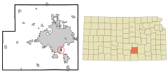 Sedgwick County Kansas Incorporated and Unincorporated areas Oaklawn-Sunview Highlighted.svg